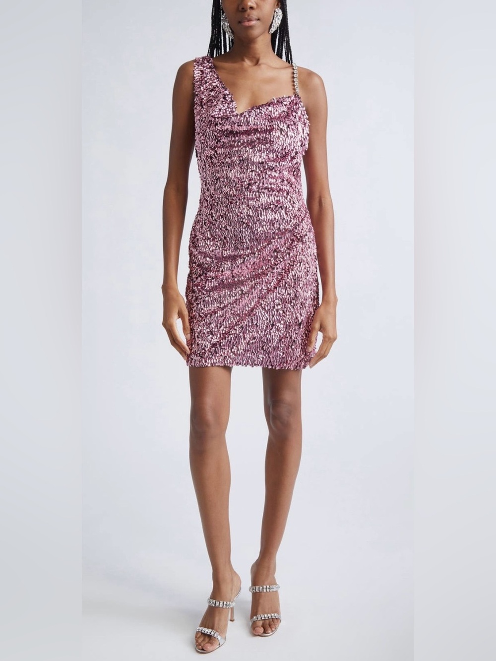 Area Crystal Sequin Mini Dress size US 4